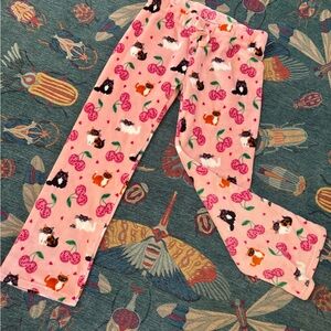 Cat Creations disco cherries 🍒  kitties pajama pants M